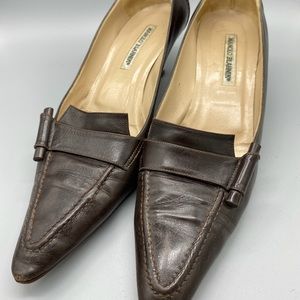 Manolo Blahnik Brown Kitten Heel EU 41.5